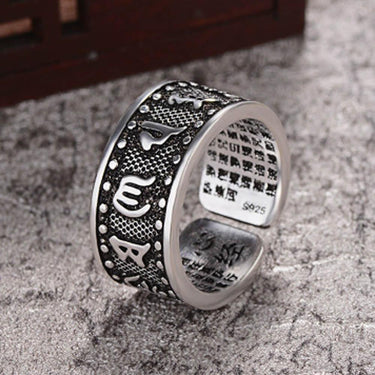 Six True Words Mantra Adjustable Ring - Om Mani Padme Hum-Your Soul Place